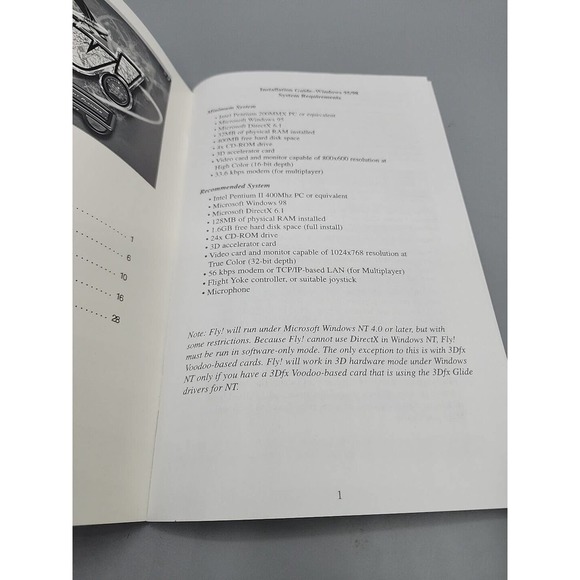 Fly2k Flight Simulator Windows 95 98 NT Big Box Brand New 3 CDs Manual & Box - Picture 9 of 14